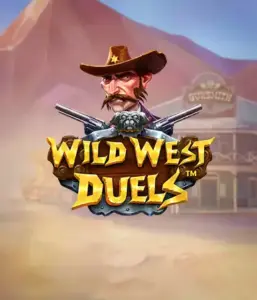  Immerse yourself in the wild world of "Wild West Duels" by Pragmatic Play, featuring a gritty gunslinger ready for a showdown. The image displays a resolute cowboy with crossed pistols, set against a dusty Western town. His sharp gaze and elaborate attire embody the spirit of the Old West. The game's title is clearly displayed in an ornate font, adding to the action-packed theme. 